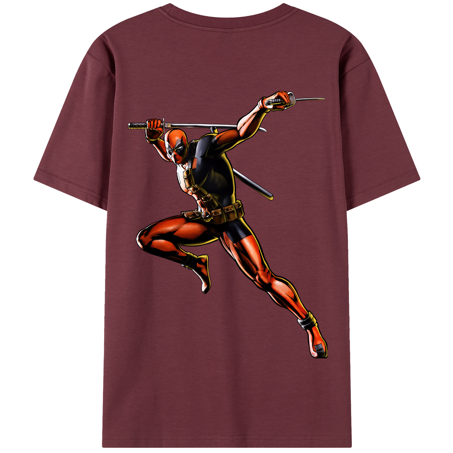 （画像用） Deadpool デッドプール 綿100％半袖Tシャツ（背面プリント）